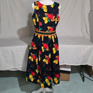 Eva Mendes for New York & Company Julianne Fruit Dress - Navy Size 4